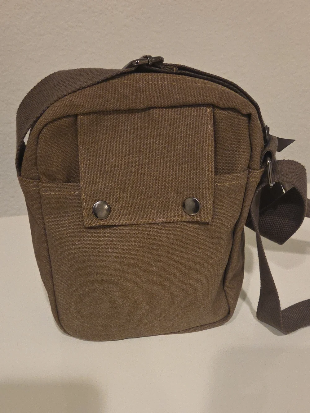 Harwish Men’s Canvas Crossbody  Bag 8in By 8in.